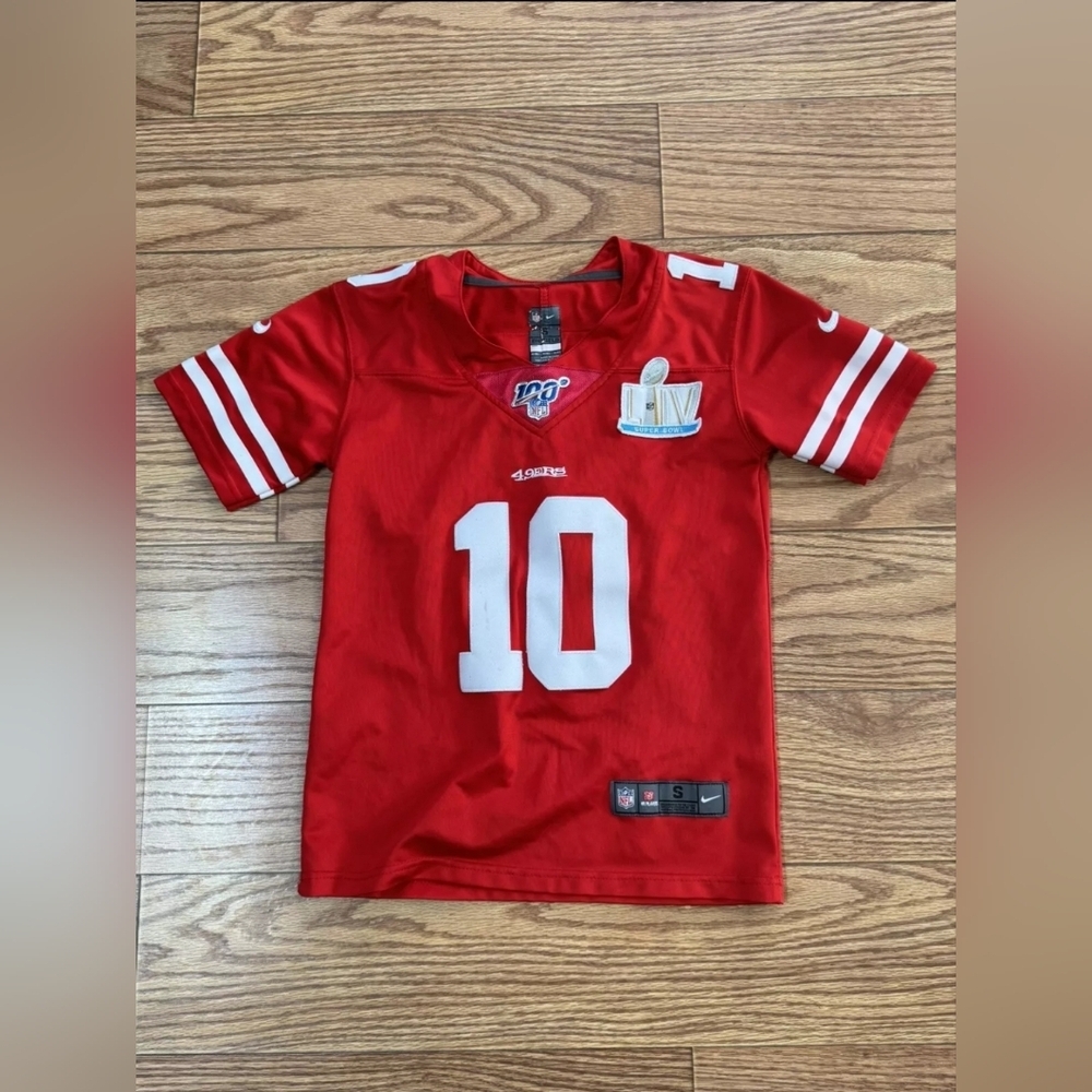 San Francisco 10 Jimmy Garoppolo Nike Super Bowl LIV Game Jersey - Kid Small